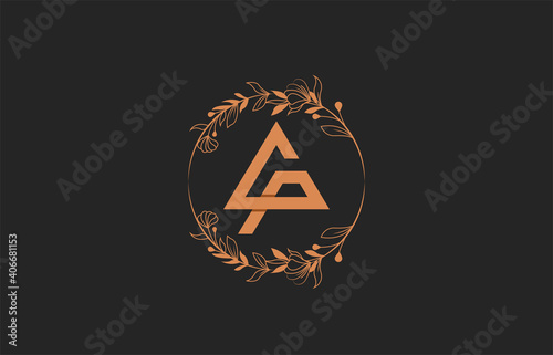 3d joined alphabet letter gp, pg logo design