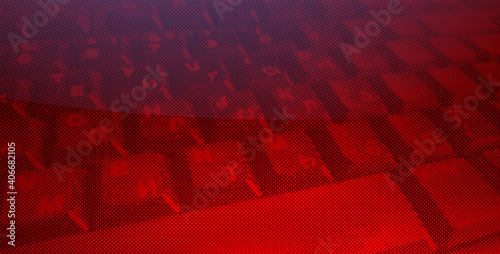 Abstract Technology Background with Keyboard Halftone Vector