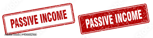 passive income stamp set. passive income square grunge sign