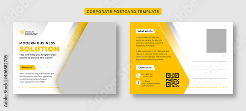 Corporate business postcard template