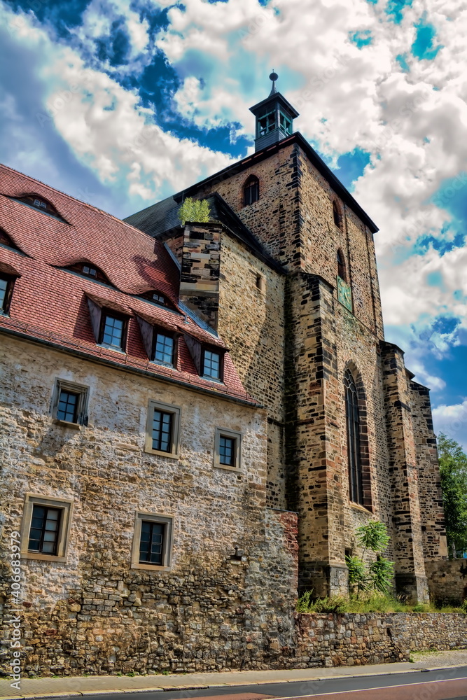 halle saale, deutschland - mittelalterliche moritzkirche