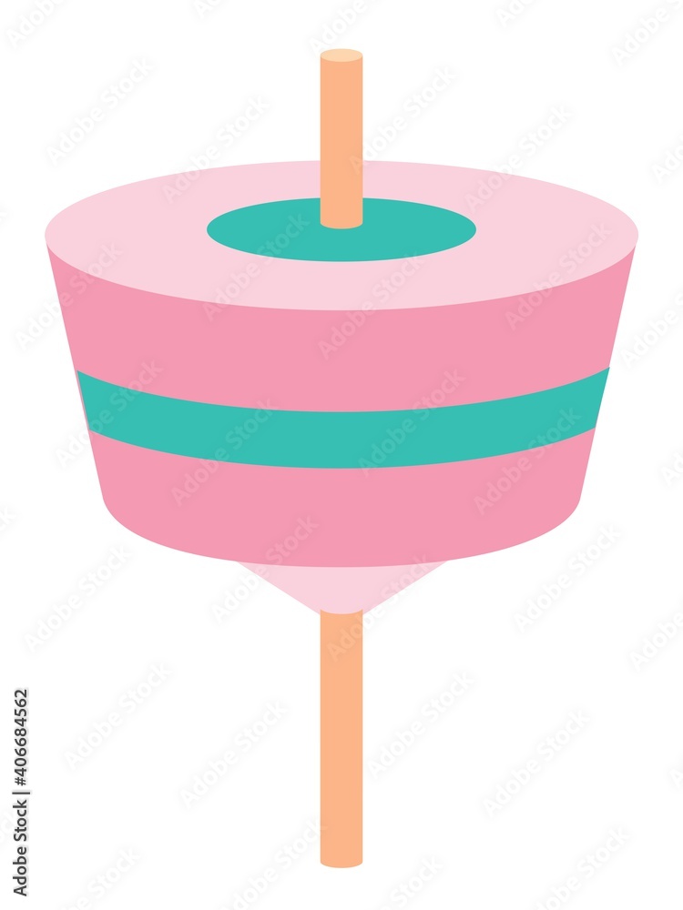 ピンクの独楽のイラスト ピンクの独楽のイラスト