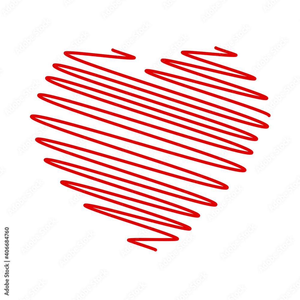 Obraz premium Crosshatching Valentines