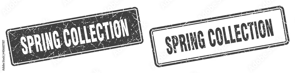 spring collection stamp set. spring collection square grunge sign spring collection stamp set. spring collection square grunge sign