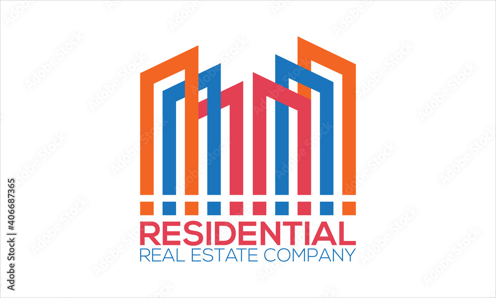 Creative real estate icon logo vector template Creative real estate icon logo vector template