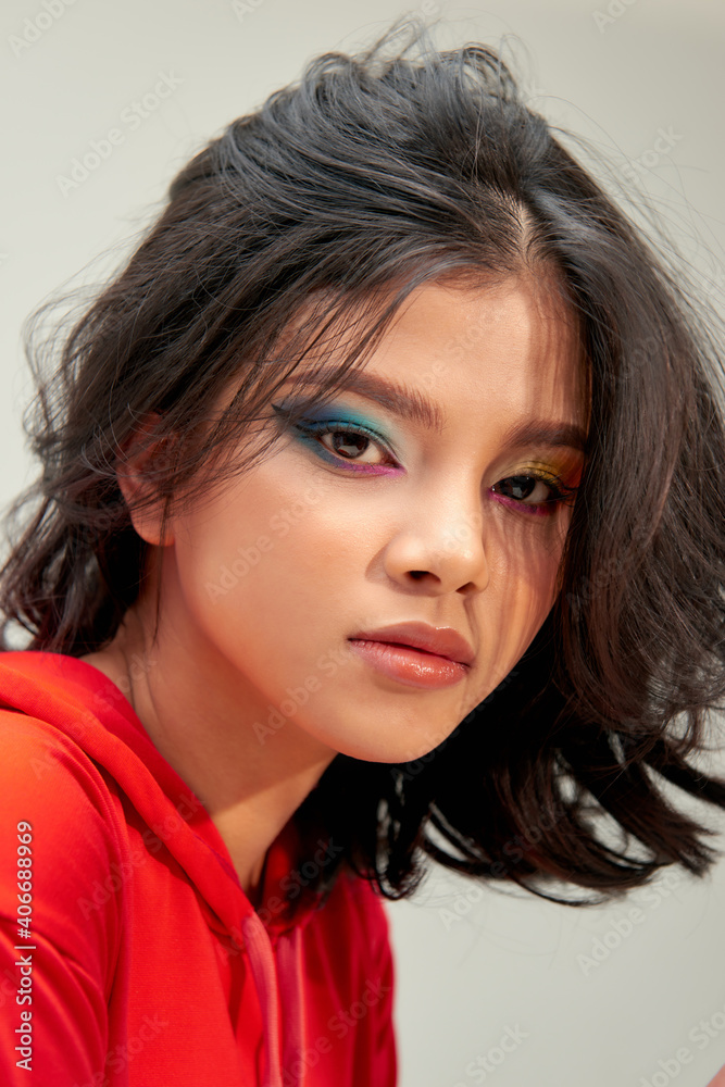 Professional Make up concept. Portrait of young beautiful woman with beauty makeup and perfect skin Professional Make up concept. Portrait of young beautiful woman with beauty makeup and perfect skin