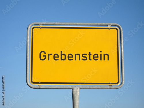 Ortsschild Grebenstein photo