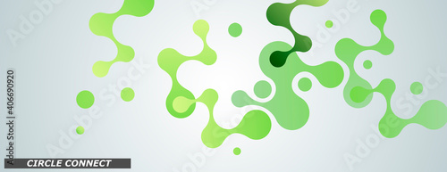 Modern molecules green. Abstract tech background. Futuristic design. Technology background