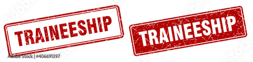 traineeship stamp set. traineeship square grunge sign