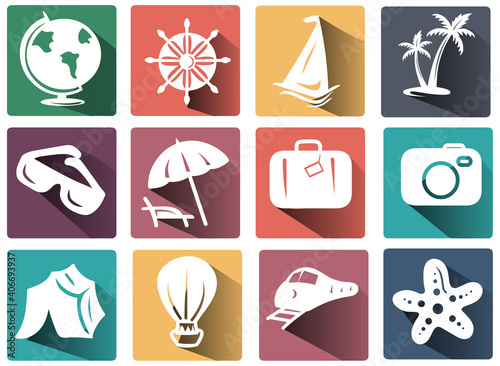 Travel and Tourism Icon Set Vector