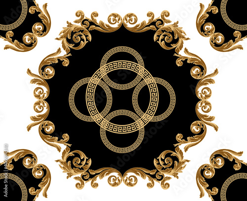 modern baroquewith greek design seamless pattern