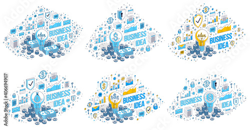 Business idea concept 3D ve...