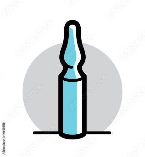 Vaccination theme vector illustration of a ampules isolated over white, epidemic or pandemic coronavirus covid 19 or flu or SARS or any other vaccine, pharmacology concept.
