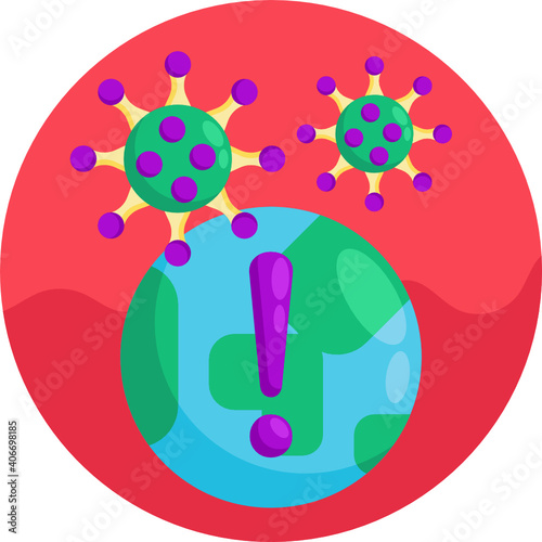 Simple virus icon, can be used as illustration for ncov coronavirus / covid 19