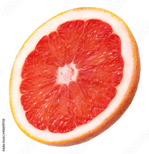 grapefruit citrus fruit isolated on white background with clipping path.
