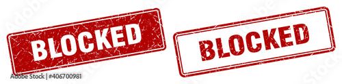 blocked stamp set. blocked square grunge sign