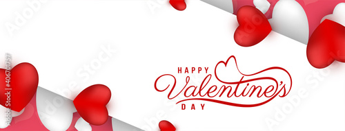 Modern lovely Happy valentine's day banner design