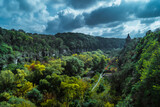Top view of the Smotrych River Canyon in Kamianets-Podilsky, Ukraine