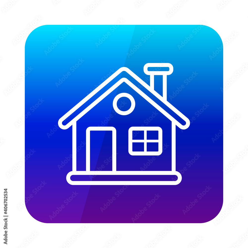 Detailed winter house vector icon. Winter sign Detailed winter house vector icon. Winter sign