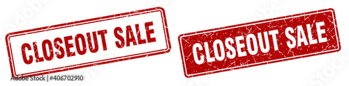 closeout sale stamp set. closeout sale square grunge sign