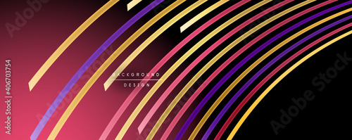 Abstract colorful lines vector background. Internet, big data and technology connections concept, abstract template