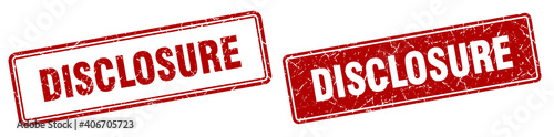 disclosure stamp set. disclosure square grunge sign
