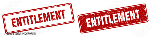 entitlement stamp set. entitlement square grunge sign