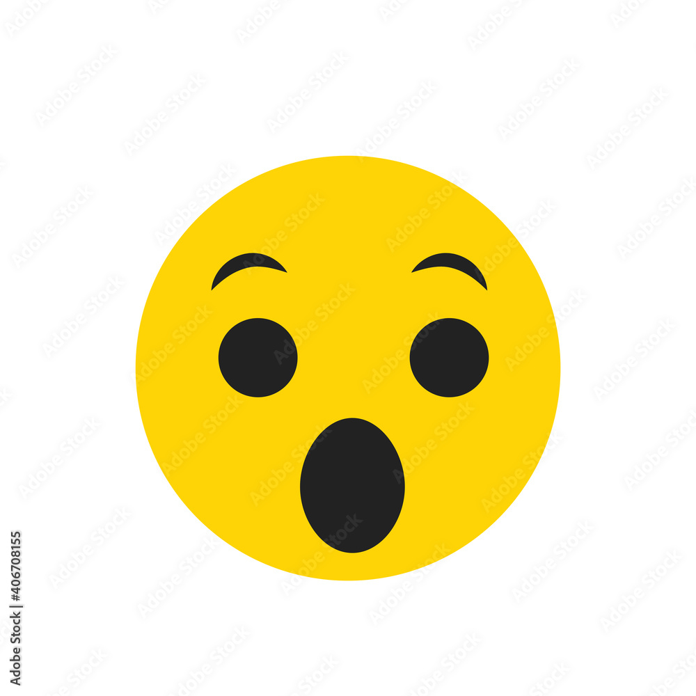 Fototapeta premium Face emoji icon isolated on white background. Trendy face emoji icon for sticker, wallpaper, greeting card, t shirt and poster. Useful social media, app, ui and logo. Face emoji vector illustration 