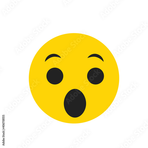 Face emoji icon isolated on white background. Trendy face emoji icon for sticker, wallpaper, greeting card, t shirt and poster. Useful social media, app, ui and logo. Face emoji vector illustration 