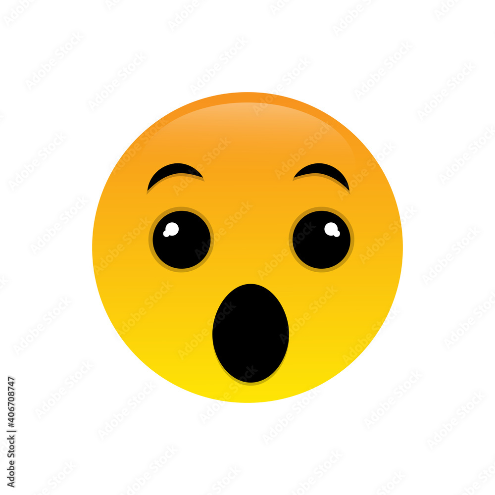 Fototapeta premium Face emoji icon isolated on white background. Trendy face emoji icon for sticker, wallpaper, greeting card, t shirt and poster. Useful social media, app, ui and logo. Face emoji vector illustration 