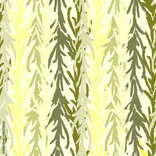 Fototapeta Naklejka Na Ścianę i Meble -  Vector seamless background with colorful illustration of herbs, plants. Use it for wallpaper, textile print, pattern fills, web page, surface textures, wrapping paper, design of presentation