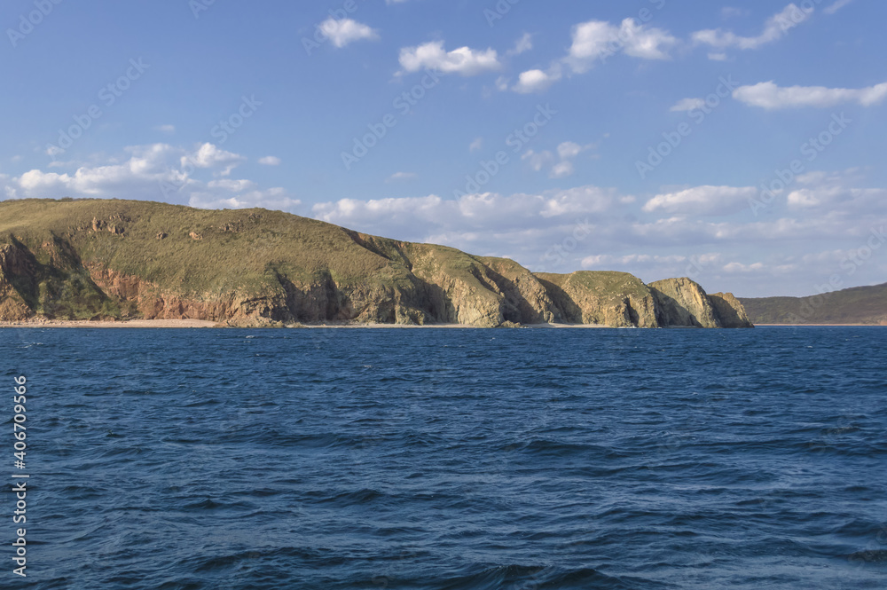 Beautiful rugged landscape of Popovs island Beautiful rugged landscape of Popovs island