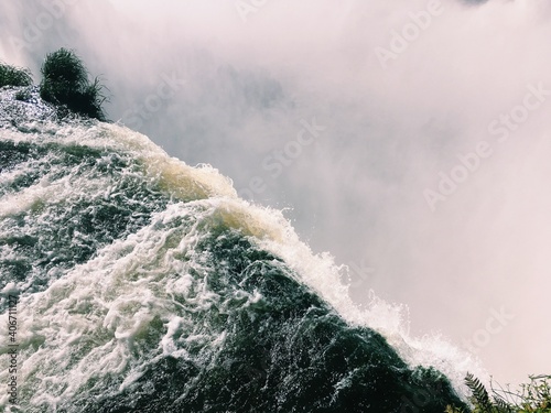 waterfall in the fog, Cataratas de Iguazú, Misiones, Argentina