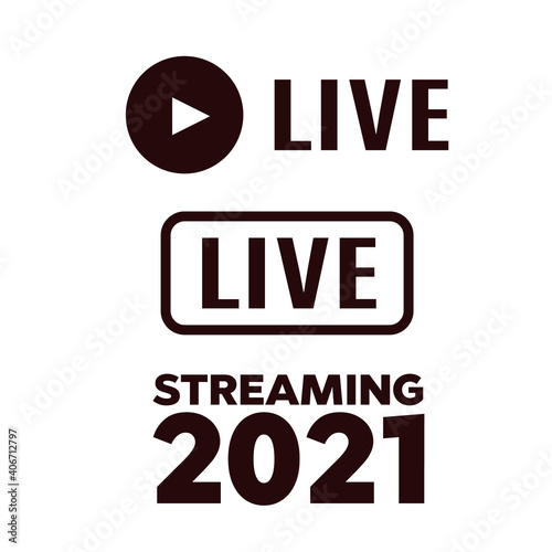 ON AIR sign. Live Streaming icon. Streaming vector sign