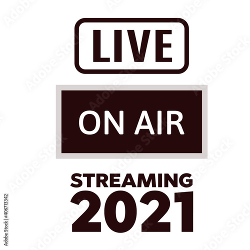 Live Streaming icon. Emblem for broadcasting or online tv stream