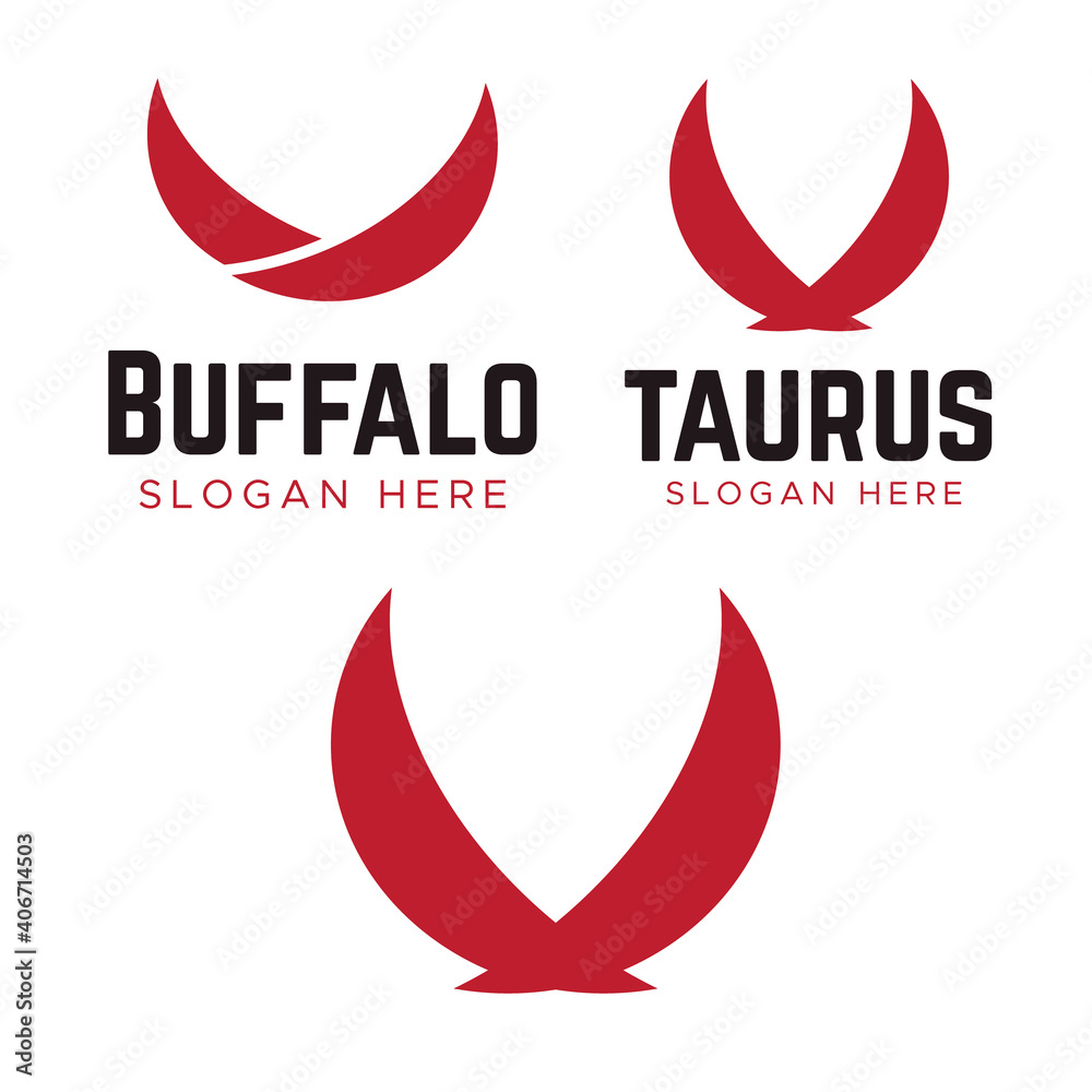 Taurus Logo Template vector. Horn logo vector Taurus Logo Template vector. Horn logo vector