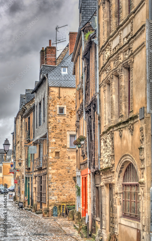Le Mans, France, HDR image of the historical center
