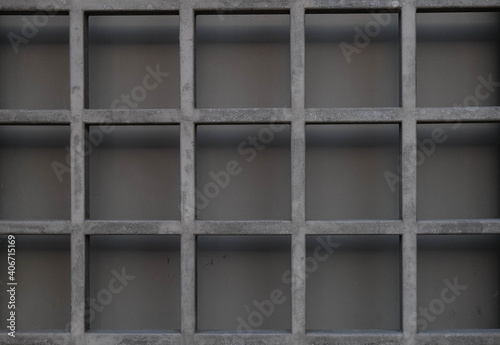 iron grating on the building window