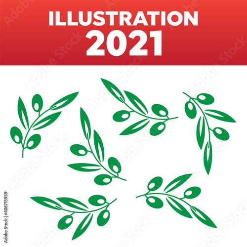 Olive tree pattern. Vector olives background. Olive texture