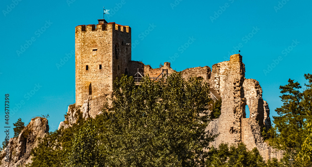 Beautiful summer view at the famous fortress Weissenstein, Regen, Bavarian forest, Bavaria, Germany