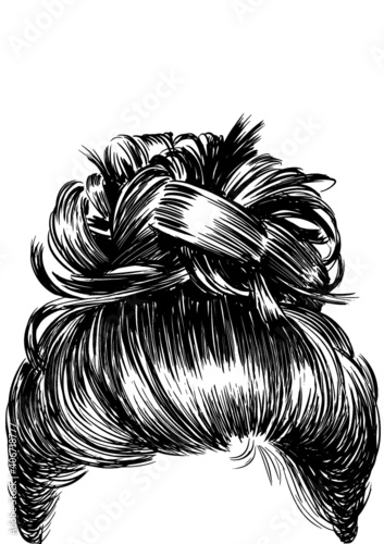 Messy bun hairstyles