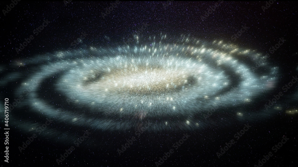 Space warp through milky way galaxy