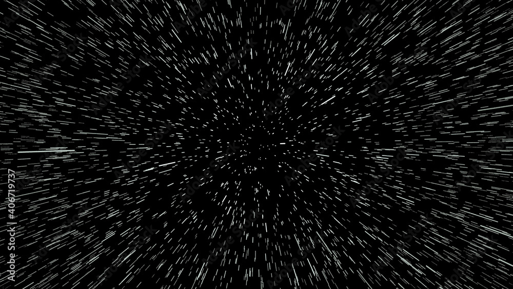 Space warp through stars in the universe