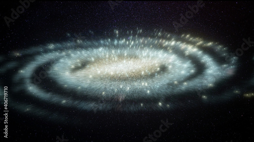 Space warp through milky way galaxy