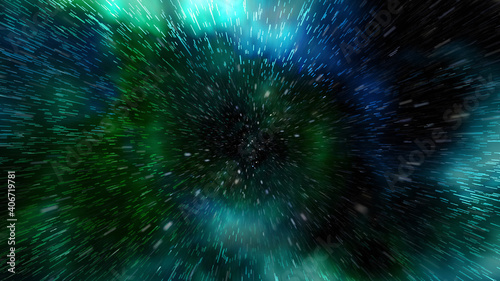 Obraz na płótnie Space warp through colorful stars in the universe w salonie