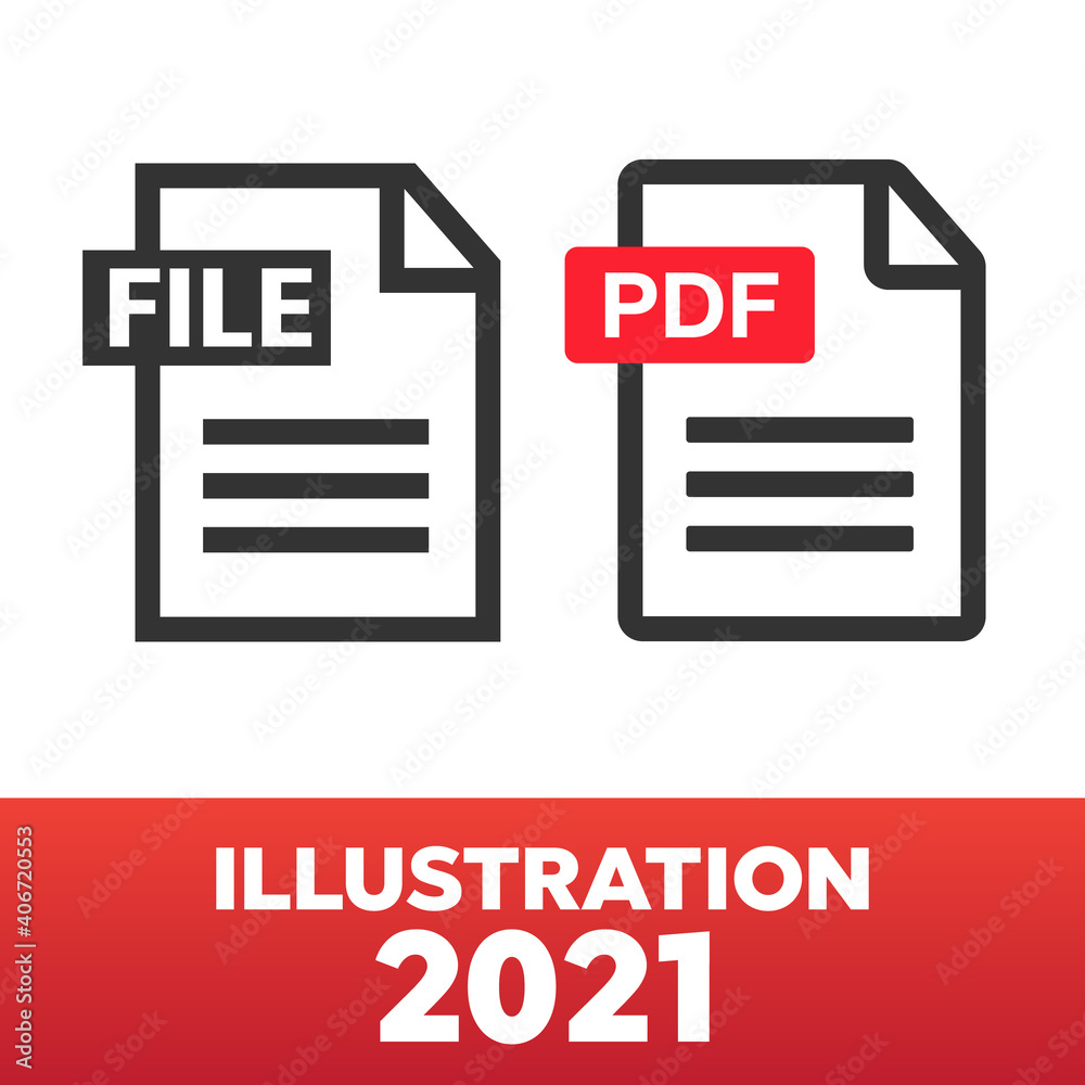 PDF Icon paper file. File Icons. Document icon set PDF Icon paper file. File Icons. Document icon set