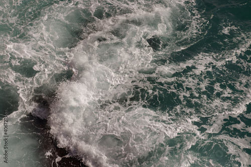 waves crashing on the sea