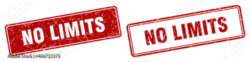 no limits stamp set. no limits square grunge sign