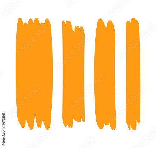 orange stripes brush paint for scribble marker, brushstroke painting orange pastel soft color, orange watercolor brush art, paintbrush orange strip paint