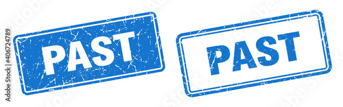 past stamp set. past square grunge sign
